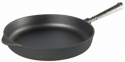 Padella di servizio in ghisa profonda Ø 28 cm con manico in acciaio inox, bordo alto 5 cm Skeppshult 0005