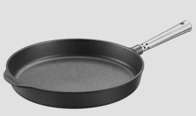 poele sauteuse en fonte Ø 30 cm avec poignée en acier inoxydable, bord haut 5 cm Skeppshult 2300