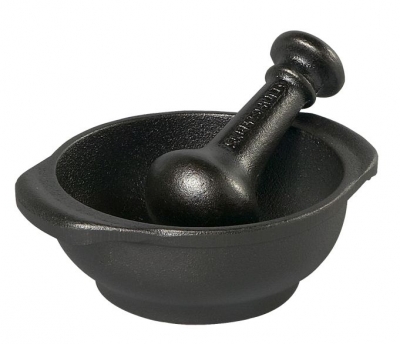 Kräuterschale-/ Mörser 4,5 cm mit Gusseisen Stössel Skeppshult 0018