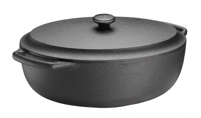 Cast iron casserole oval with cast iron lid 6 L Skeppshult