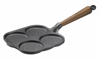 Egg pan cast iron Ø 20 cm with wooden handle Walnut Skeppshult