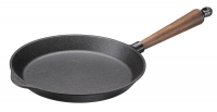 Frying pan cast iron Ø 26 cm - Walnut handle & counter handle Skeppshult Can be used for all types of stoves, including induction.