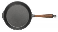 Frying pan cast iron Ø 26 cm - Walnut handle & counter handle Skeppshult Can be used for all types of stoves, including induction.