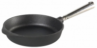 Cast iron deep frying pan Ø 20 cm with stainless steel handle, high rim 4,5 cm Skeppshult 0002