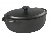 Oval cast iron saucepan 4 liters cast iron-skeppshult lid