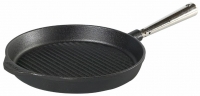Cast iron Grill pan Ø 25 cm - Stainless steel handle & counter handle Skeppshult