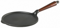 Cast iron Pancake / crepes pan with wooden handle in beech Ø 23cm Skeppshult 0031T