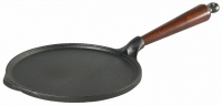 Padella / Teglia per frittelle / crepe Ø 23cm in ghisa con manico in legno di faggio Skeppshult 0031T