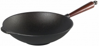 Cast iron Wok Ø 30cm 3,5 L with wooden handle beech Skeppshult 0865T