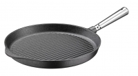 Cast iron Grill pan Ø 28 cm with stainless steel handle Skeppshult 0028