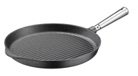 Gusseisen Grillpfanne Ø 28 cm mit Edelstahlgriff Skeppshult 0028