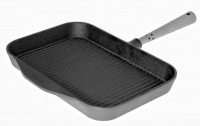 Gusseisen Grillpfanne 32 x 22 cm - Edelstahlgriff & Gegengriff Skeppshult 0129