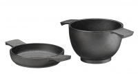 Cast iron Mini casserole / roaster 0,5 L - 2 parts - roaster 0,5 litre & frying pan/oven form 12 cm. Skeppshult