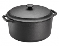 Cast iron Casserole / roaster round with cast-iron lid 7 L Skeppshult
