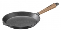Frying pan cast iron Ø 24 cm - Walnut handle & counter handle Skeppshult Can be used for all types of stoves, including induction.